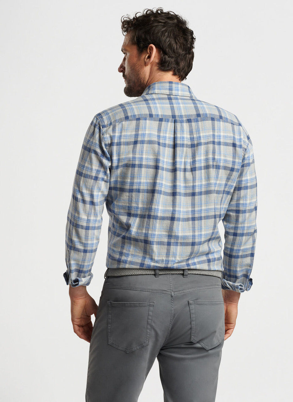  Peter Millar Sherbrooke Cotton Sport Shirt: British Grey
