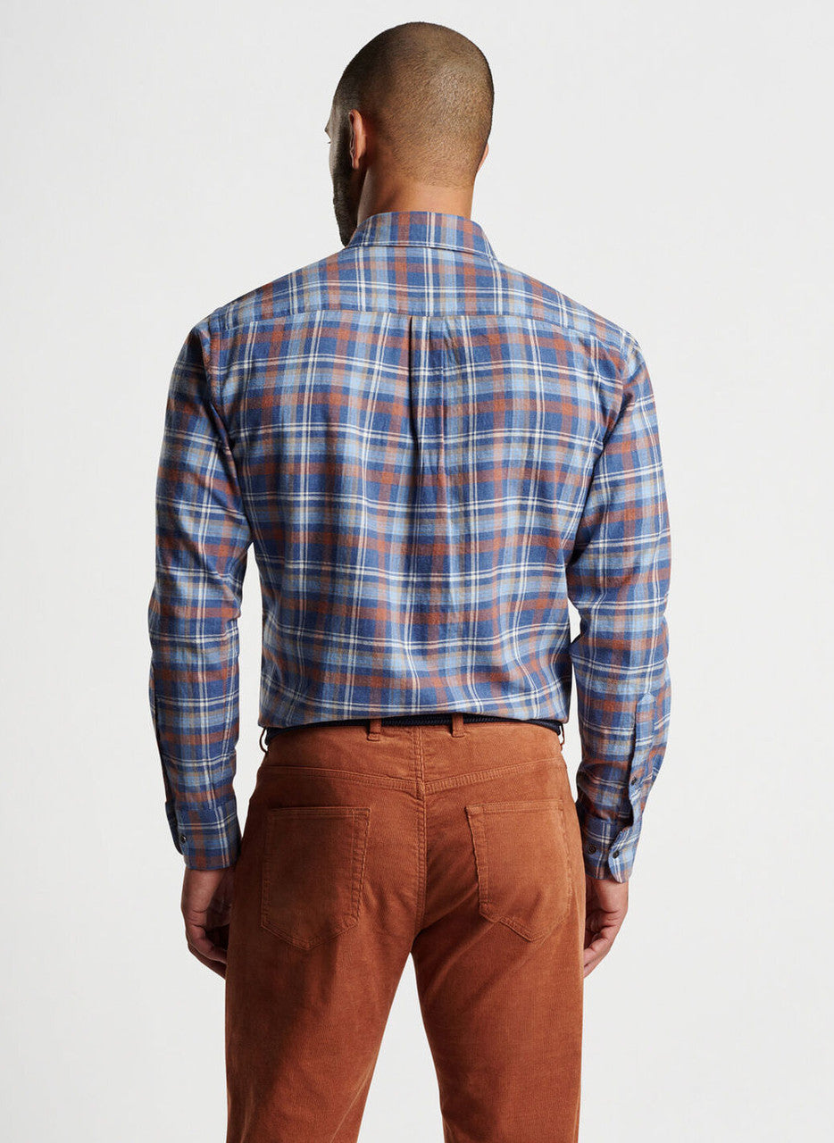  Peter Millar Sherbrooke Cotton Sport Shirt: Ocean Blue