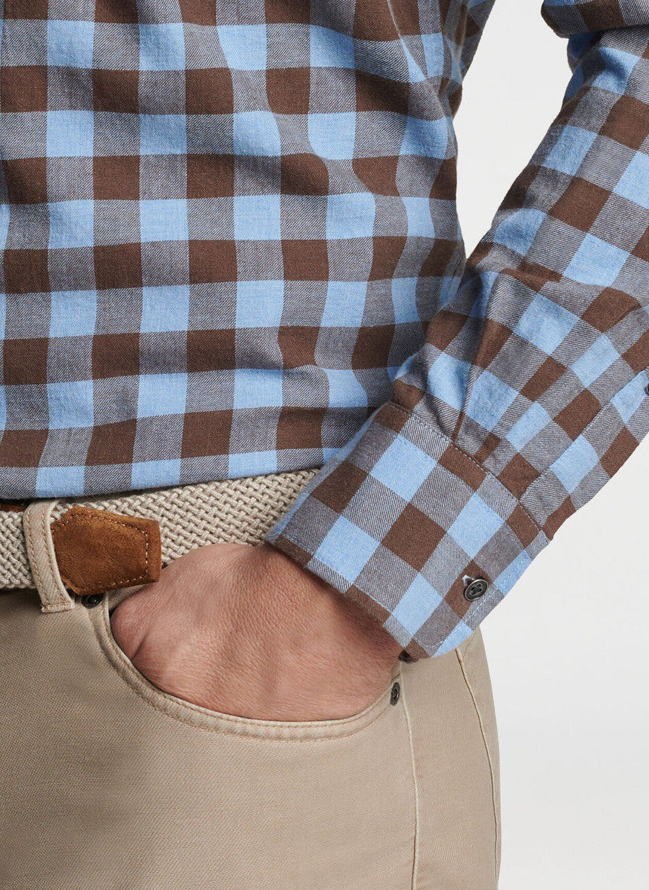  Peter Millar Delta Cotton Sport Shirt: Cottage Blue
