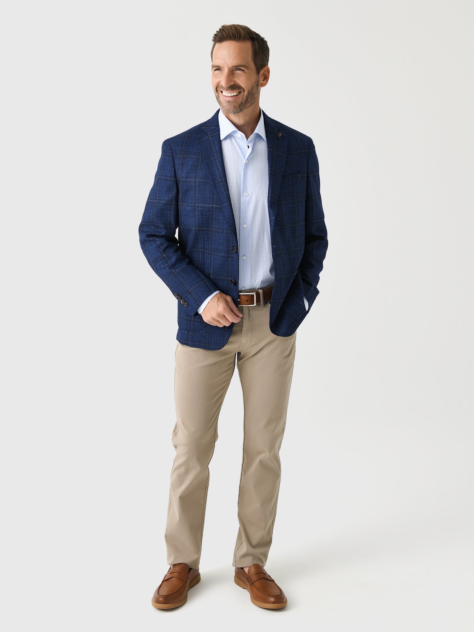  Peter Millar Crown Crafted Men's Clyde Plaid Soft Jacket