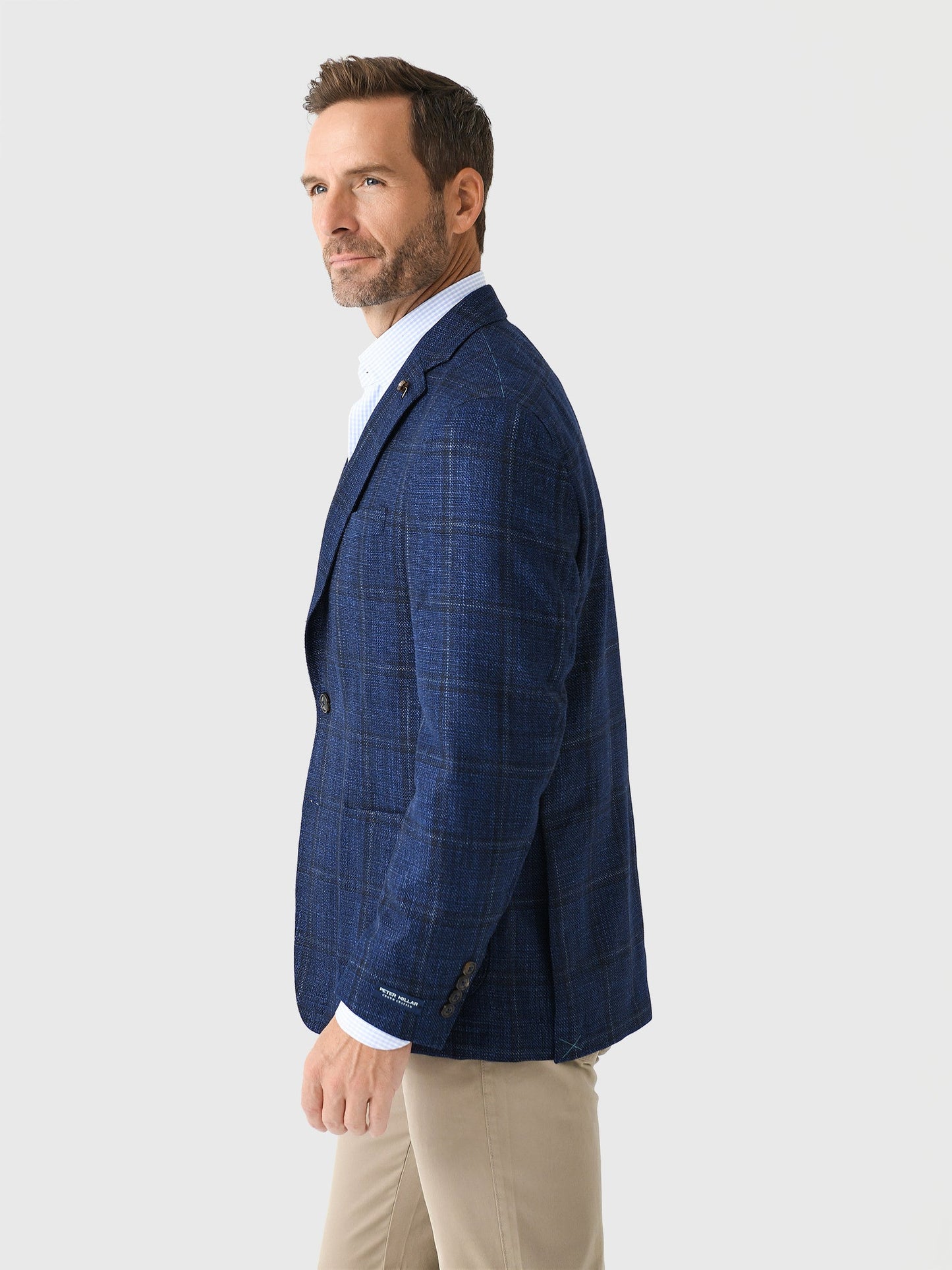  Peter Millar Crown Crafted Men's Clyde Plaid Soft Jacket
