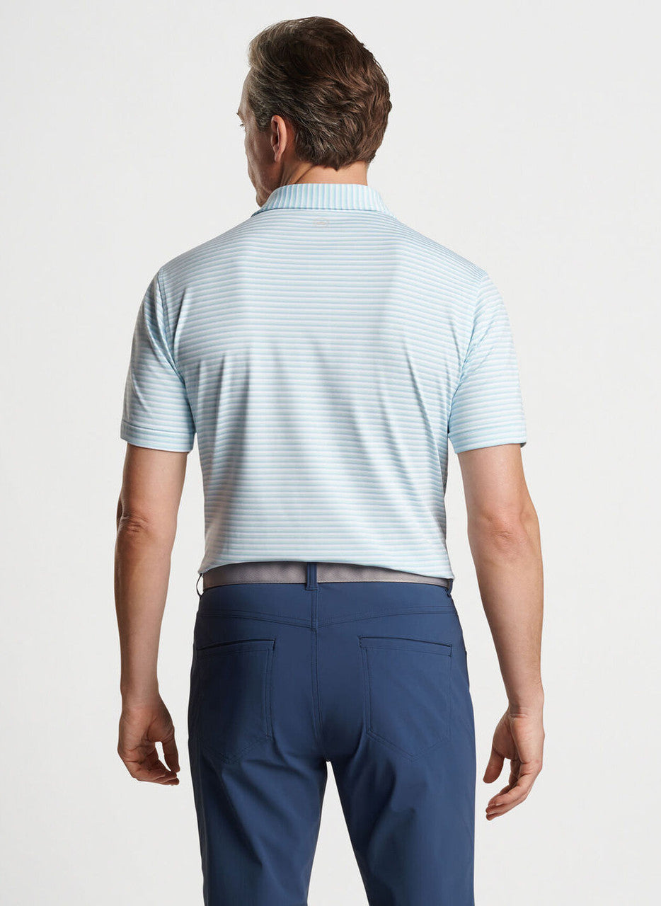  Peter Millar Crown Crafted Milton Performance Jersey Polo: Blue Frost