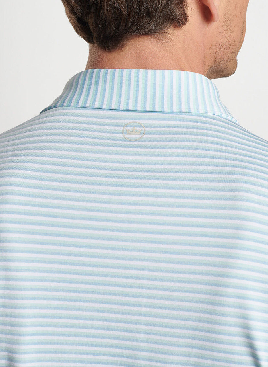  Peter Millar Crown Crafted Milton Performance Jersey Polo: Blue Frost