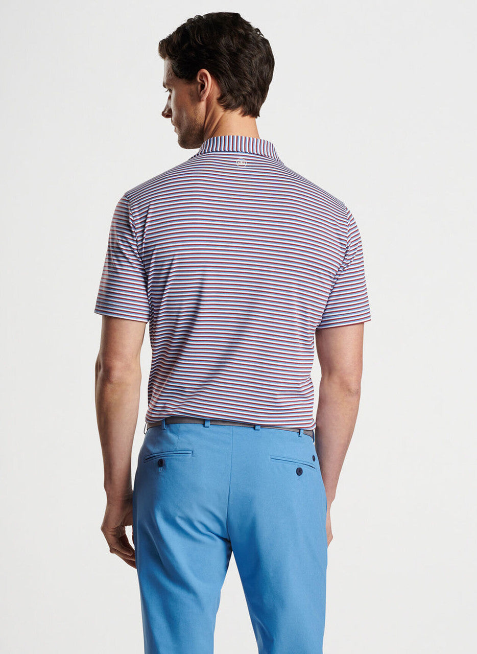  Peter Millar Crown Crafted Milton Jersey Performance Jersey Polo: Brook Blue