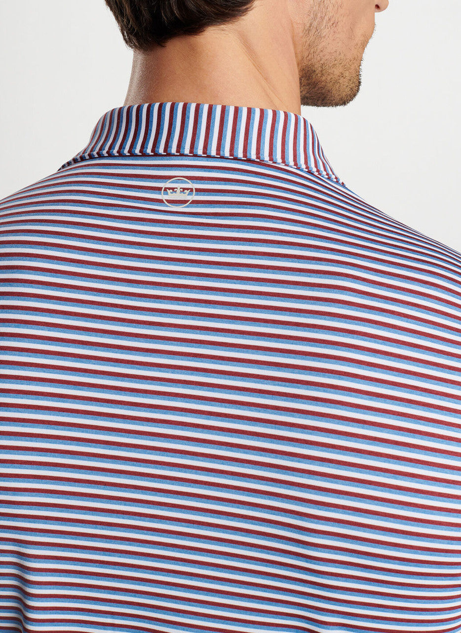  Peter Millar Crown Crafted Milton Jersey Performance Jersey Polo: Brook Blue