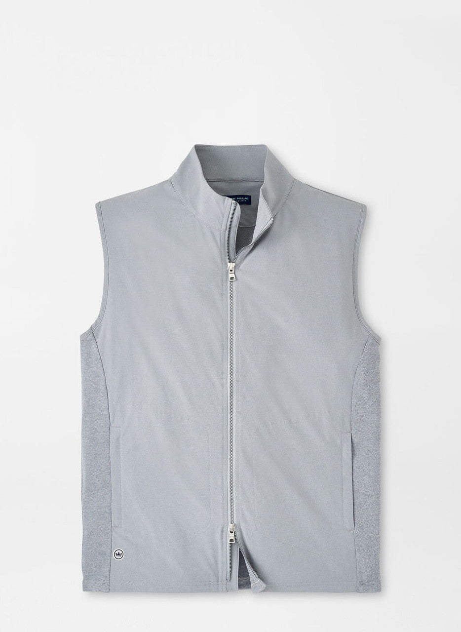  Peter Millar Solstice Performance Hybrid Full-Zip Vest: Gale Grey