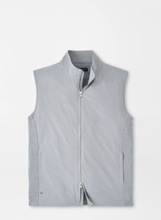  Peter Millar Solstice Performance Hybrid Full-Zip Vest: Gale Grey