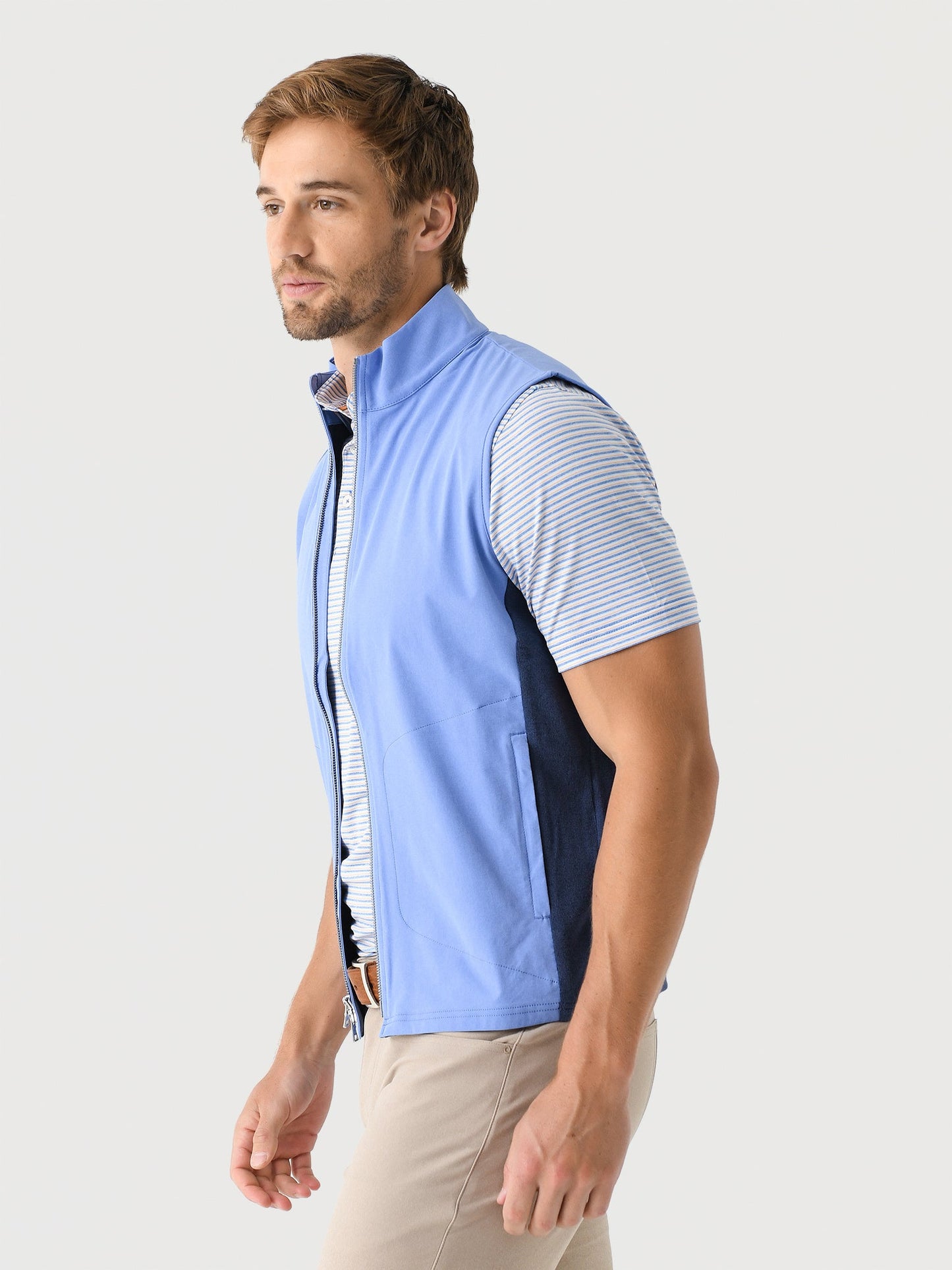 Peter Millar Crown Crafted Men's Solstice Performance Hybrid Full-Zip Vest