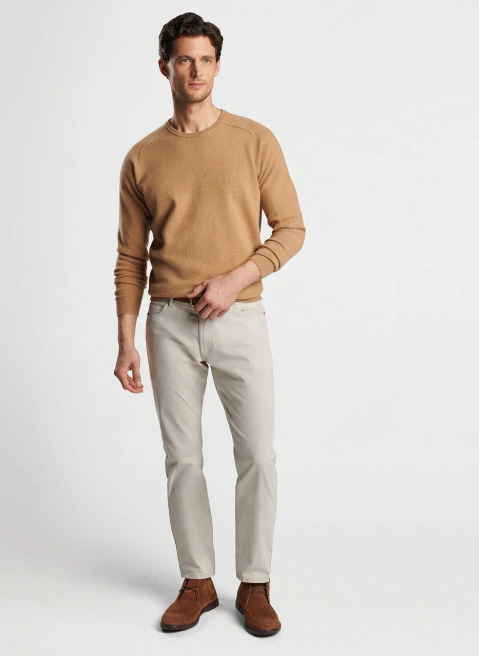  Peter Millar Crown Crafted Artisan Crafted Cashmere Flex Crew: Tawny