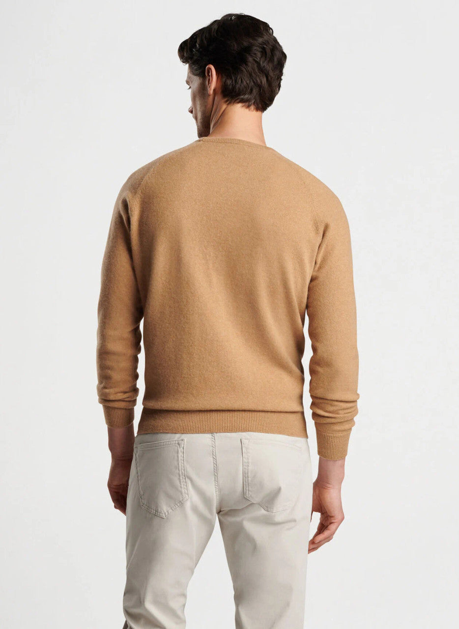  Peter Millar Crown Crafted Artisan Crafted Cashmere Flex Crew: Tawny