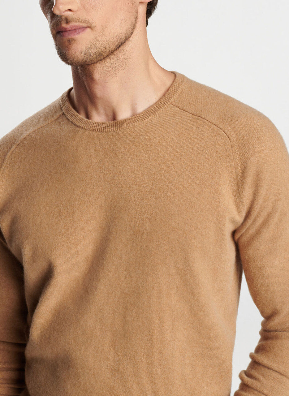  Peter Millar Crown Crafted Artisan Crafted Cashmere Flex Crew: Tawny