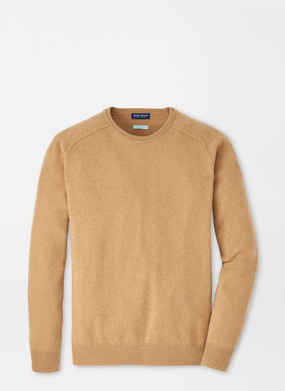  Peter Millar Crown Crafted Artisan Crafted Cashmere Flex Crew: Tawny