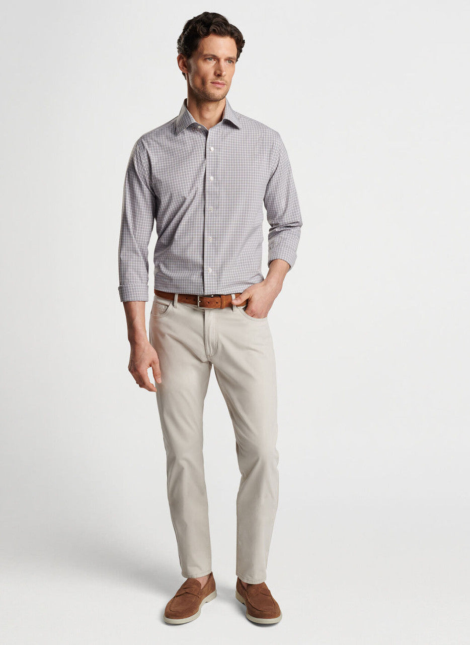 Peter Millar Crown Crafted Wicklow Performance Poplin Sport Shirt: Tawny