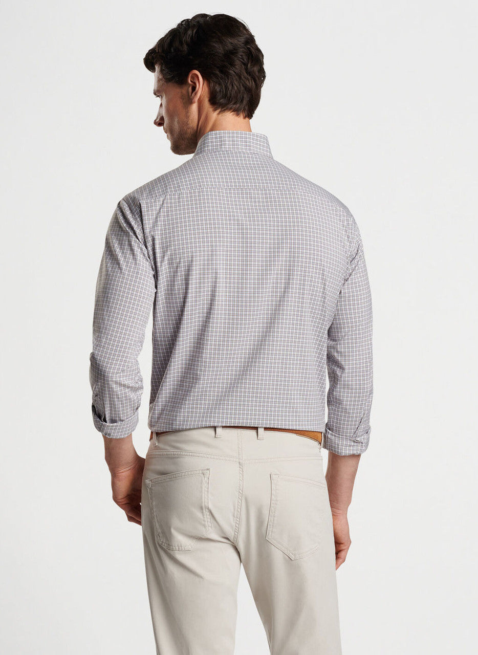 Peter Millar Crown Crafted Wicklow Performance Poplin Sport Shirt: Tawny
