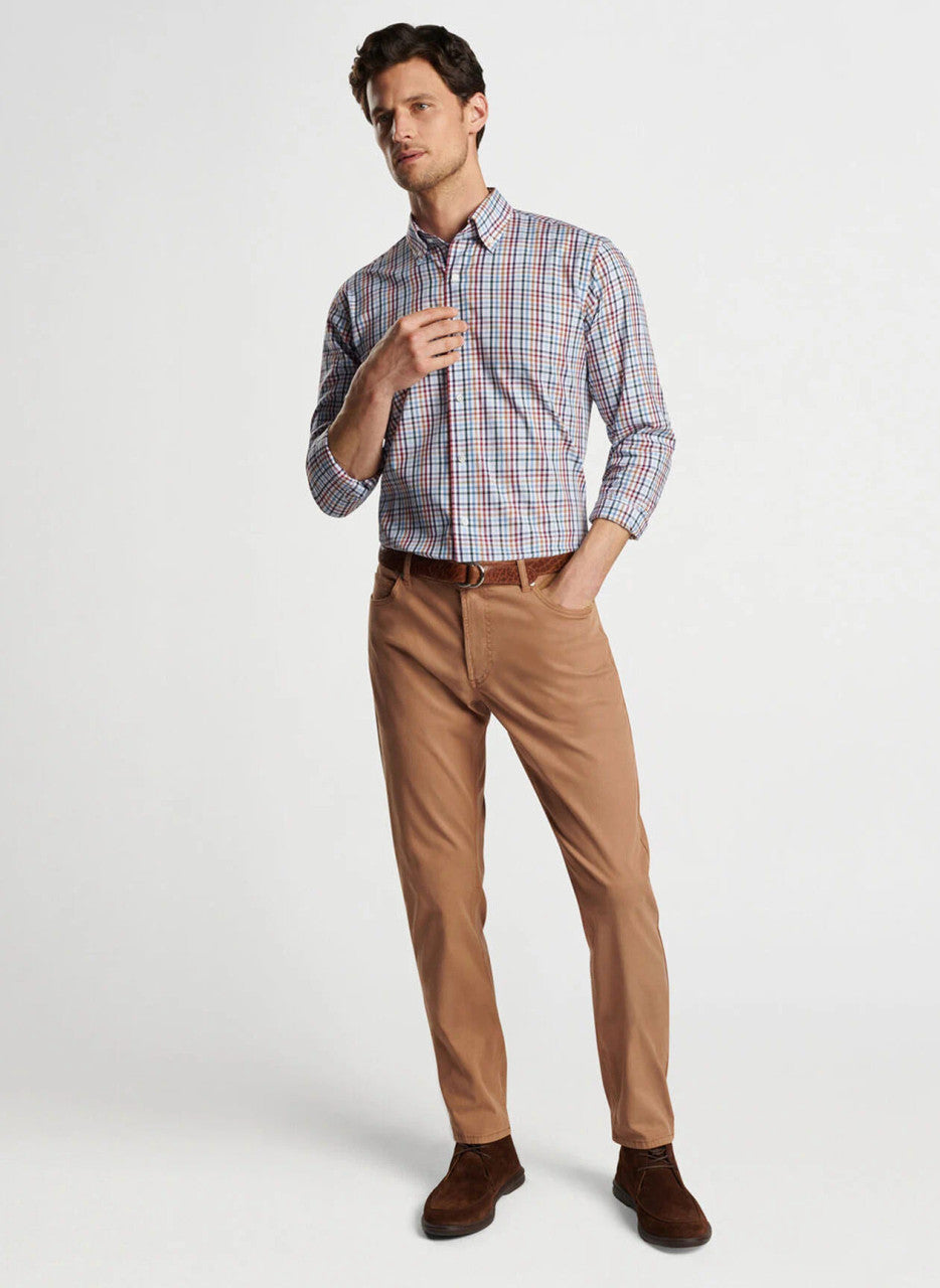  Peter Millar Crown Crafted Brighton Cotton Sport Shirt: Navy