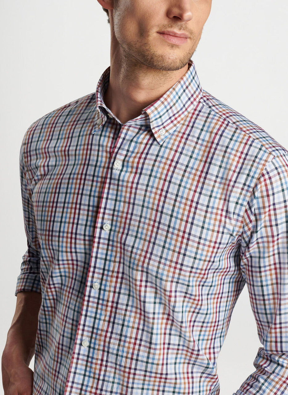  Peter Millar Crown Crafted Brighton Cotton Sport Shirt: Navy