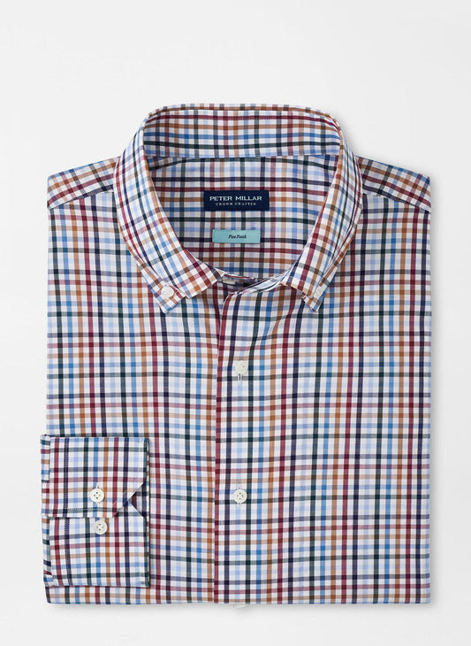  Peter Millar Crown Crafted Brighton Cotton Sport Shirt: Navy