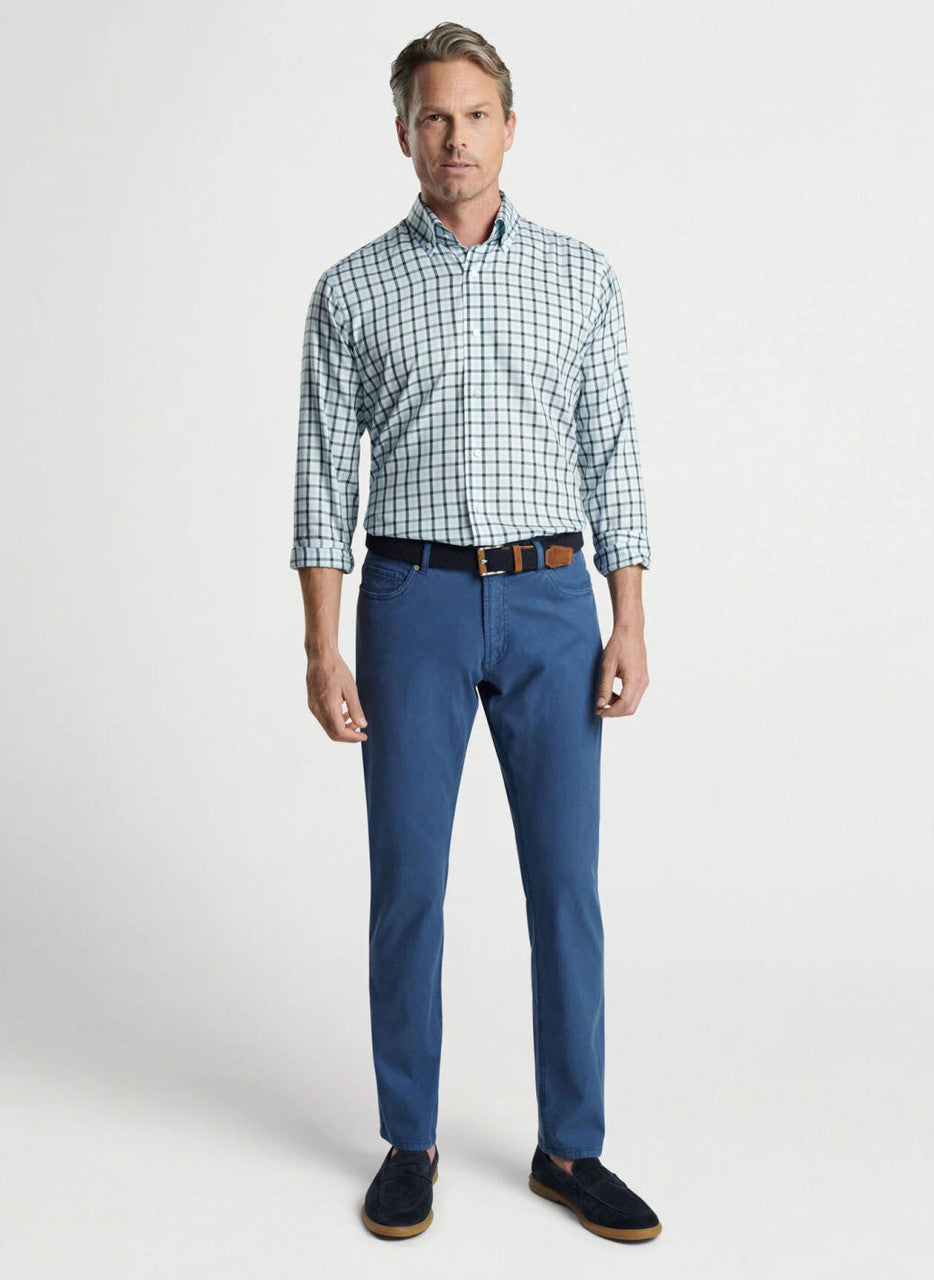  Peter Millar Crown Crafted Combe Cotton Sport Shirt: White