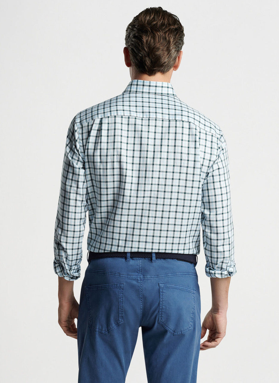  Peter Millar Crown Crafted Combe Cotton Sport Shirt: White