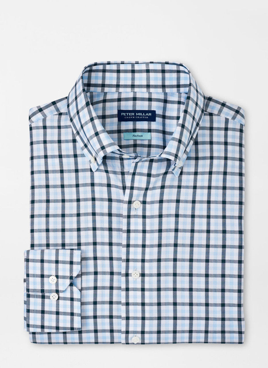  Peter Millar Crown Crafted Combe Cotton Sport Shirt: White