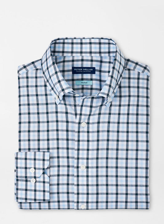  Peter Millar Crown Crafted Combe Cotton Sport Shirt: White