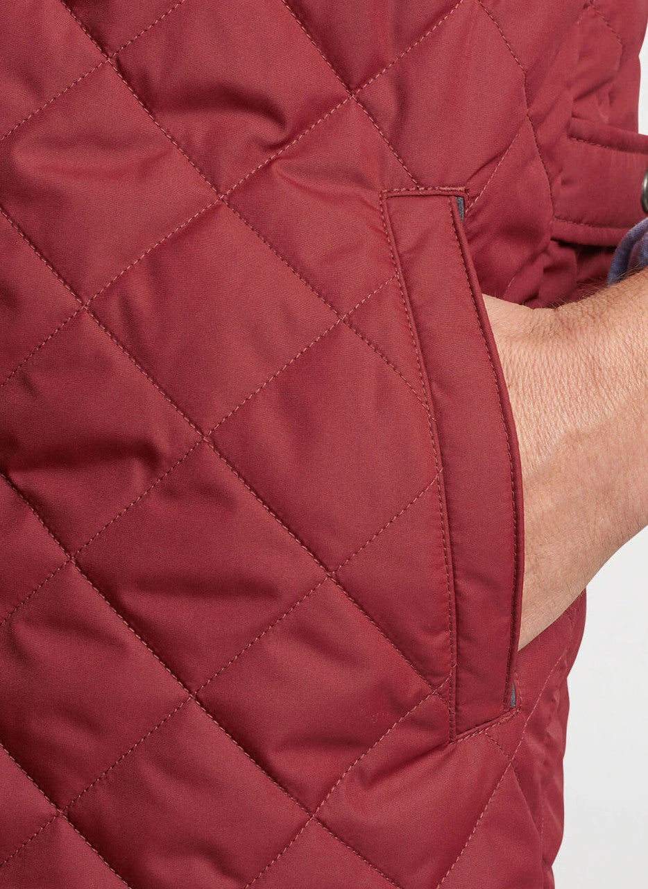  Peter Millar Essex Vest: Celosia Red