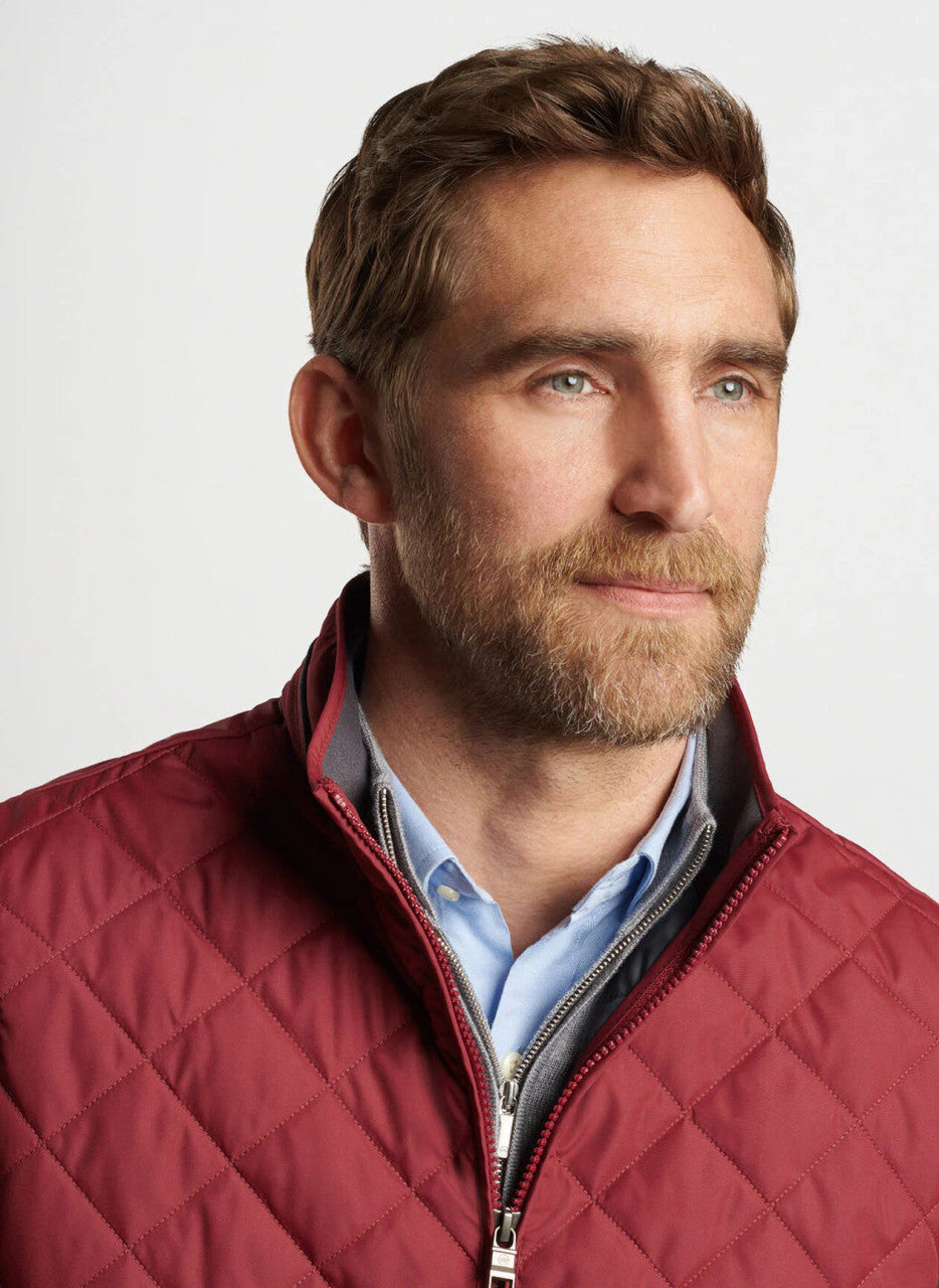  Peter Millar Essex Vest: Celosia Red