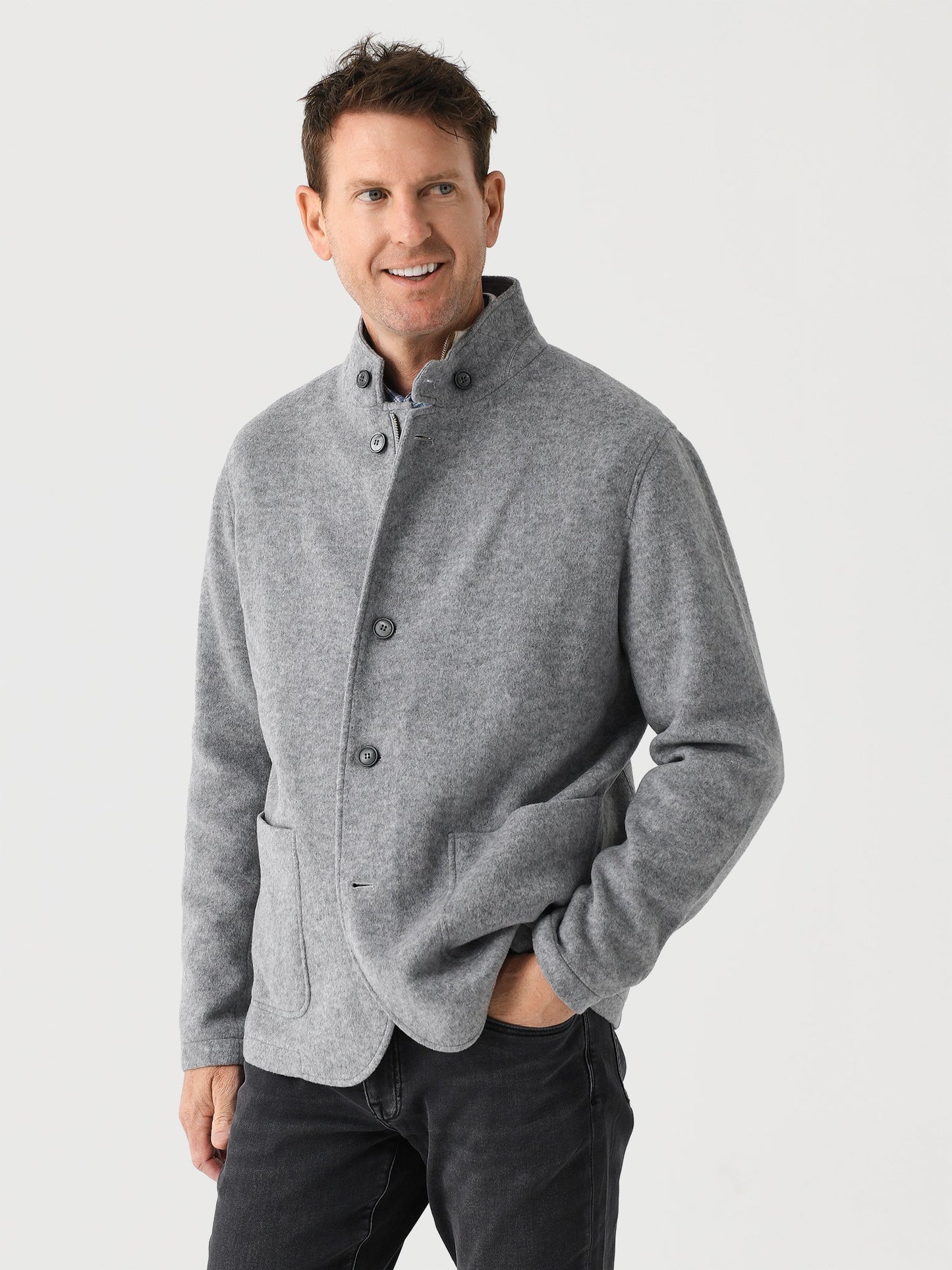  Peter Millar Crown Men's Flex Fleece Zip Blazer