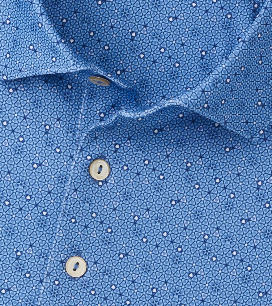  Peter Millar Costanzo Geo Performance Jersey Polo: Evening Tide