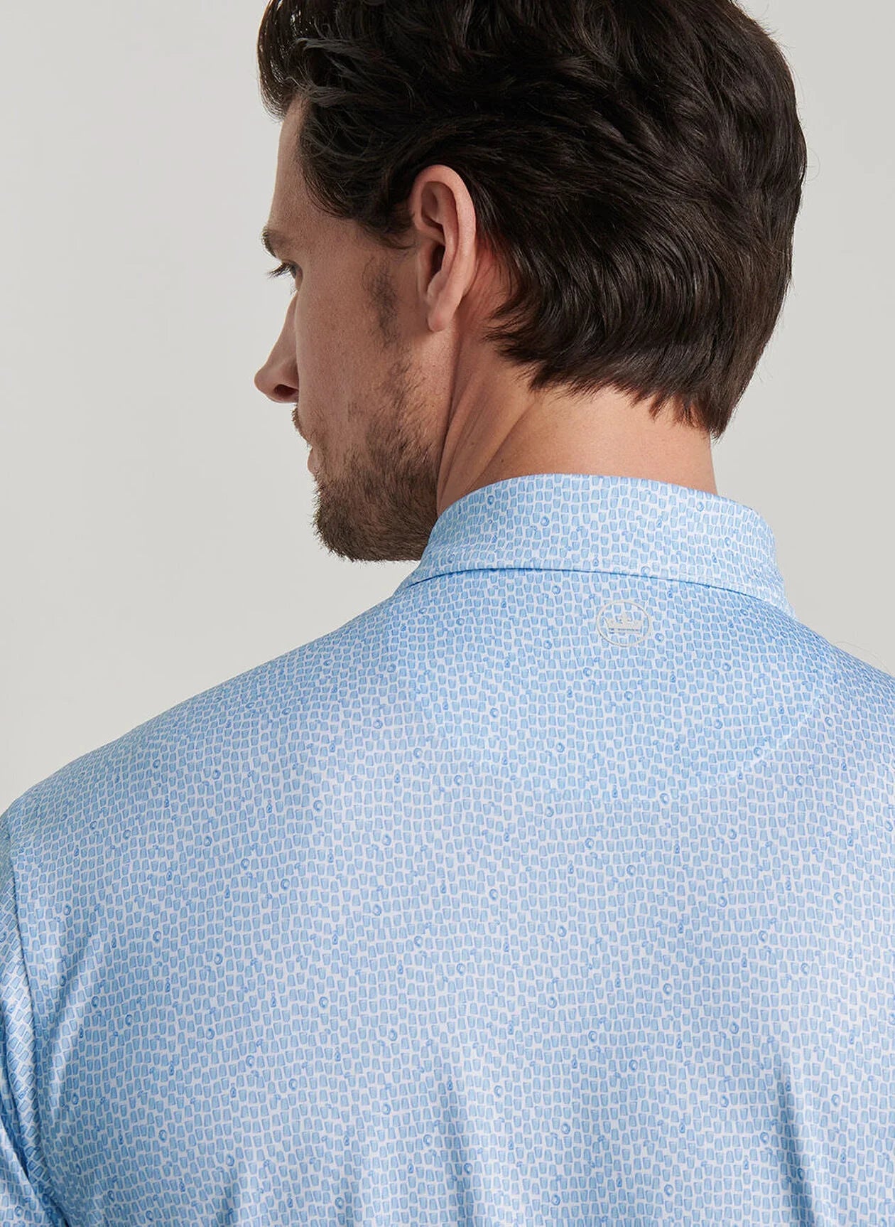  Peter Millar Oyster Shooter Performance Jersey Polo: White