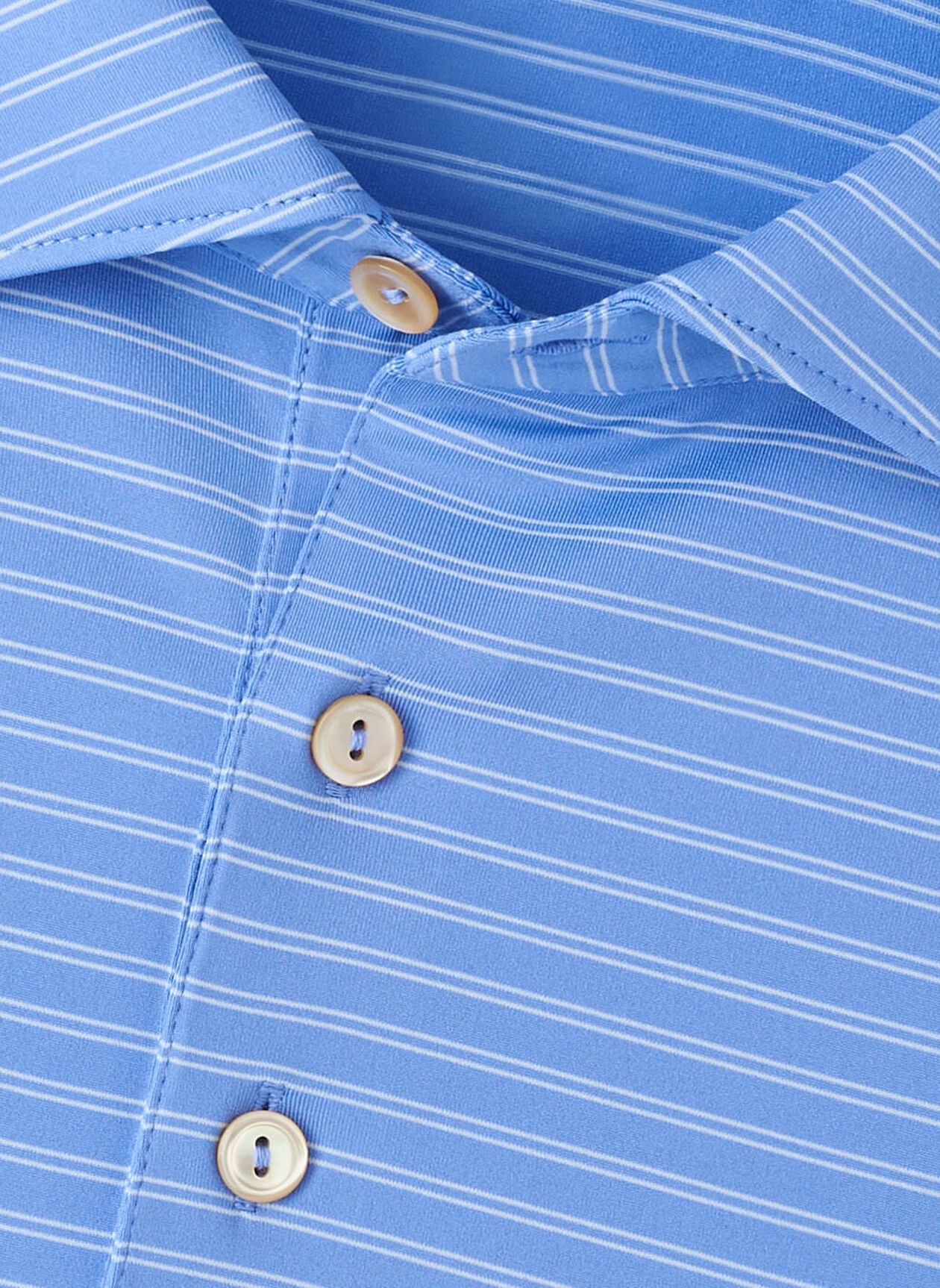 Peter Millar Eden Performance Jersey Polo: Seaside Blue