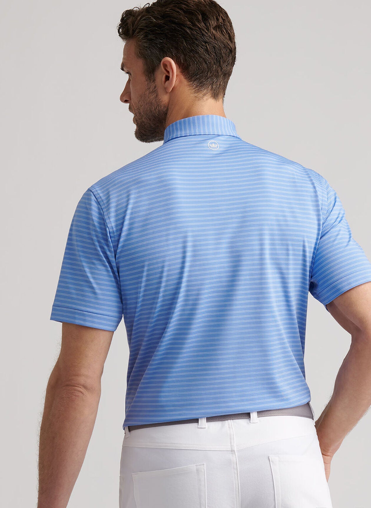  Peter Millar Eden Performance Jersey Polo: Seaside Blue