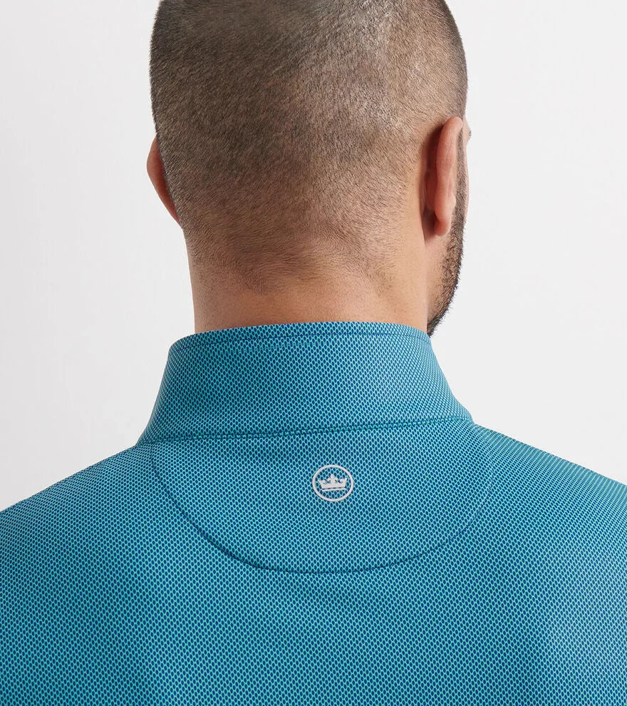  Peter Millar Perth Birdseye Performance Quarter-Zip: Sport Navy