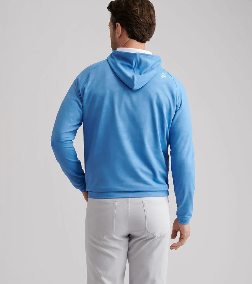  Peter Millar Pine Camo Performance Hoodie: Evening Tide