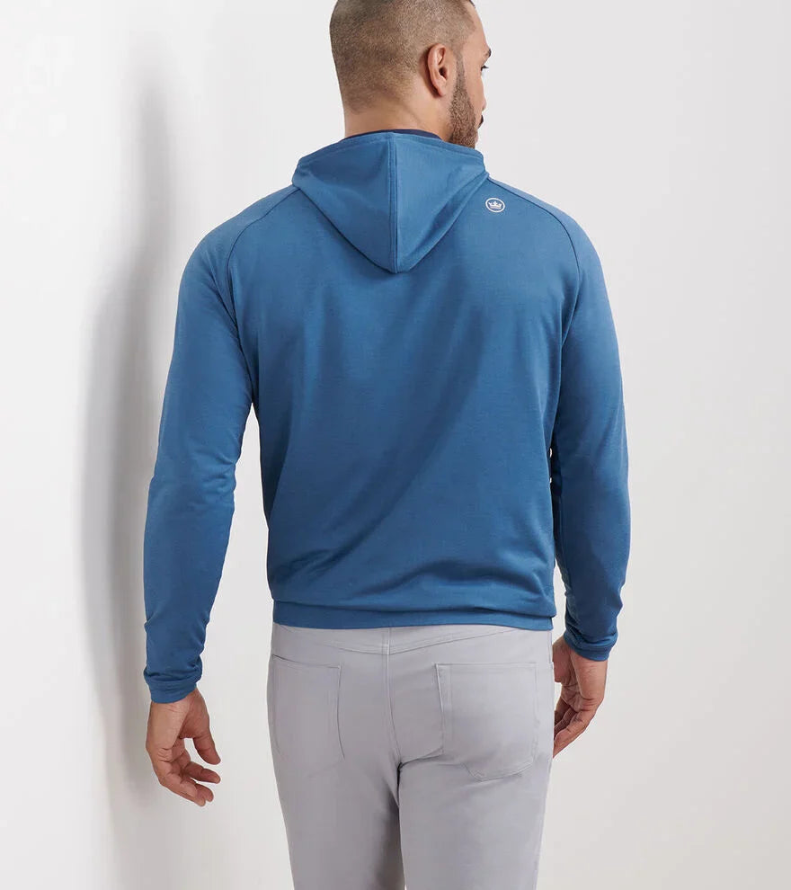  Peter Millar Pine Performance Hoodie: Blue Haze