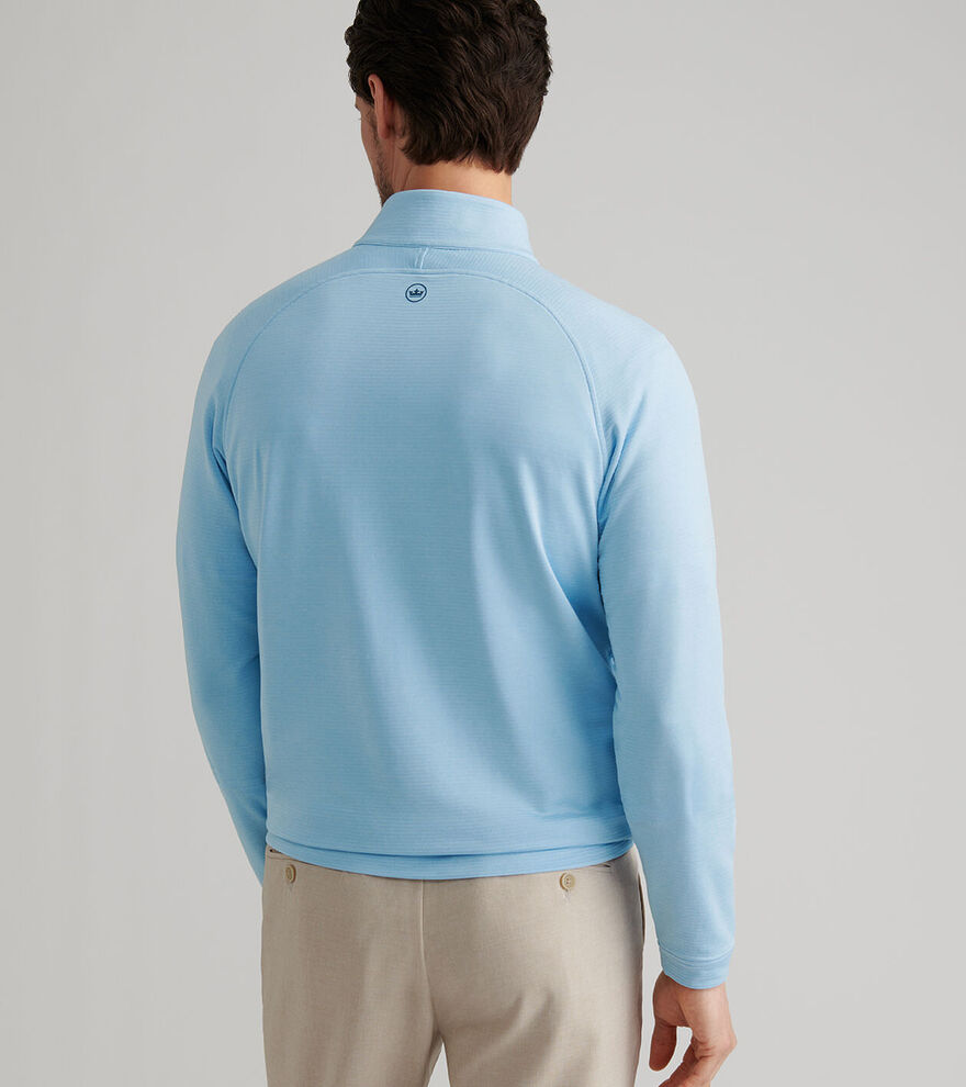  Peter Millar Beaumont Performance Quarter-Zip: Cottage Blue