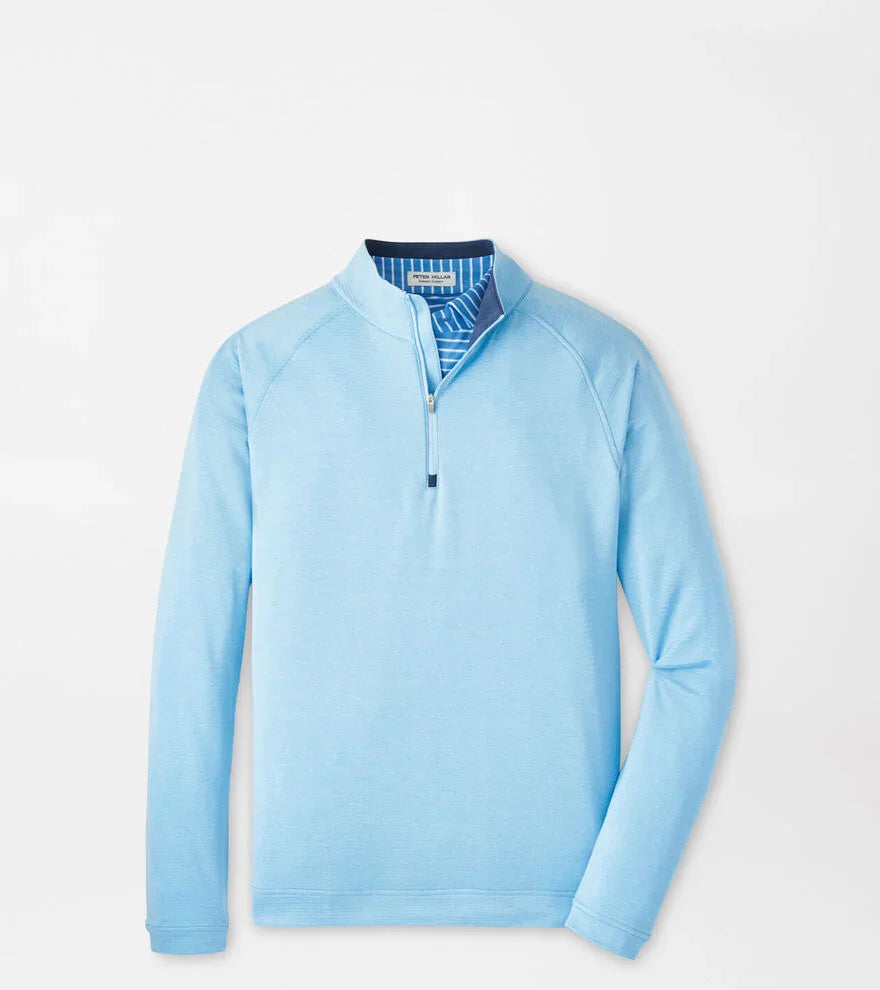  Peter Millar Beaumont Performance Quarter-Zip: Cottage Blue