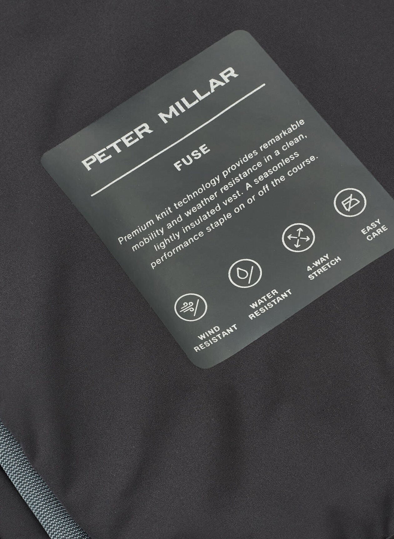  Peter Millar Fuse Hybrid Vest: Carbon Black