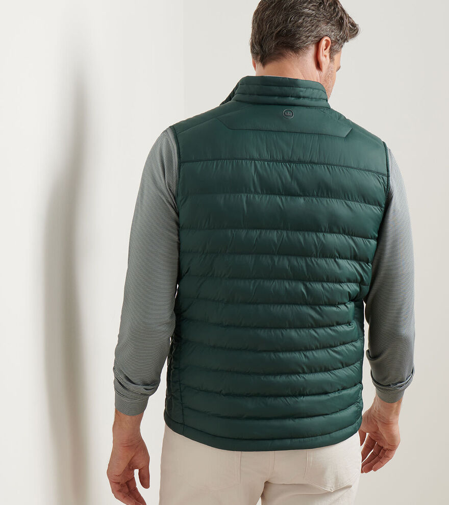  Peter Millar Apex Quilted Vest: Nordic Pine
