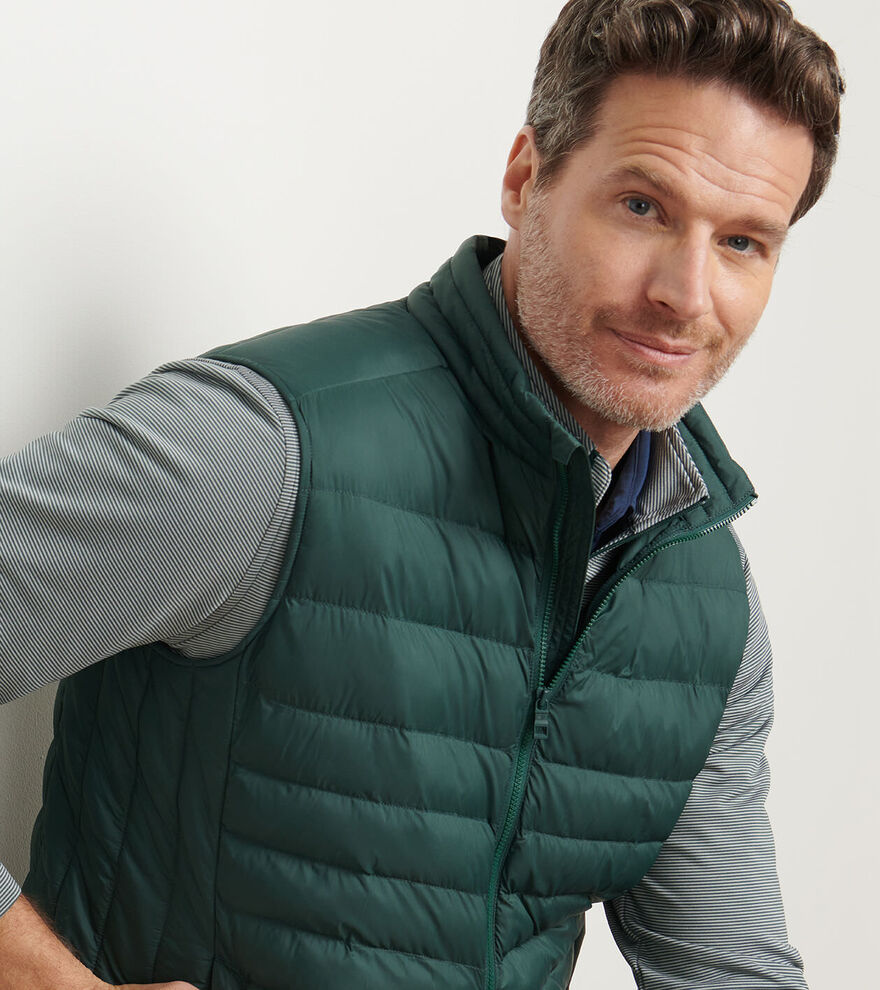  Peter Millar Apex Quilted Vest: Nordic Pine