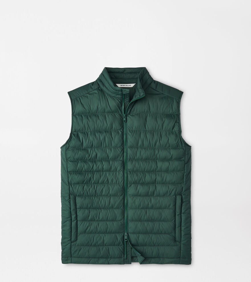  Peter Millar Apex Quilted Vest: Nordic Pine