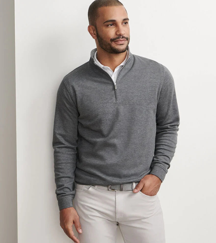  Peter Millar Crown Comfort Pullover: Charcoal