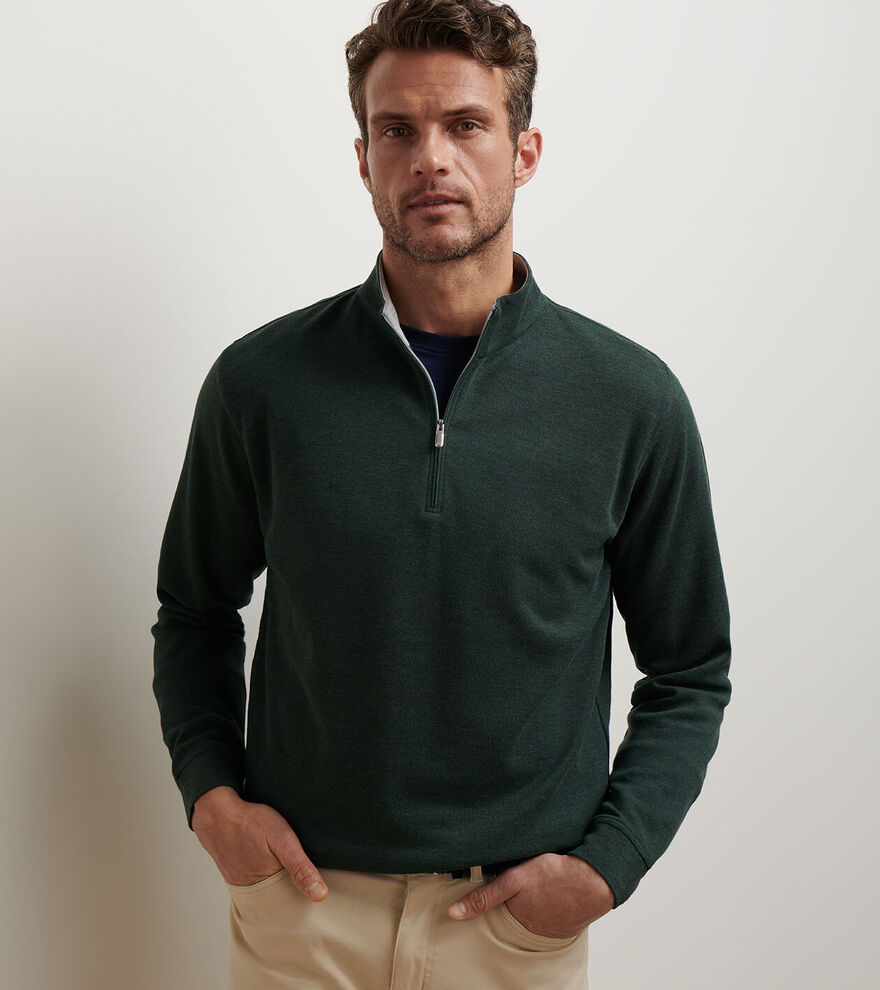  Peter Millar Crown Comfort Pullover: Deep Verdant