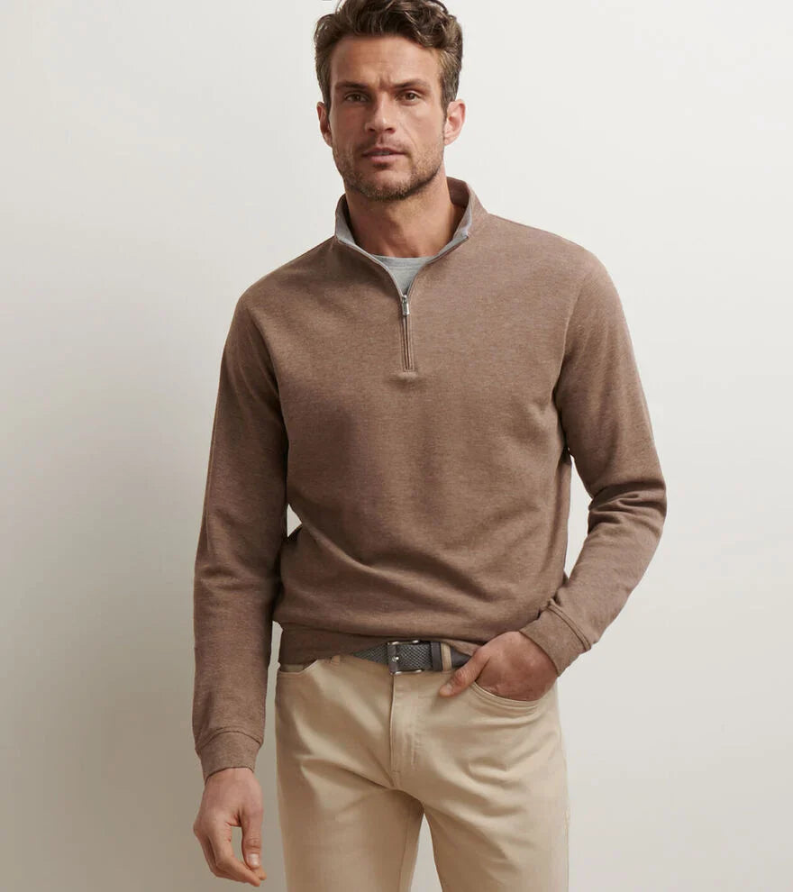  Peter Millar Crown Comfort Pullover: Poplar Brown