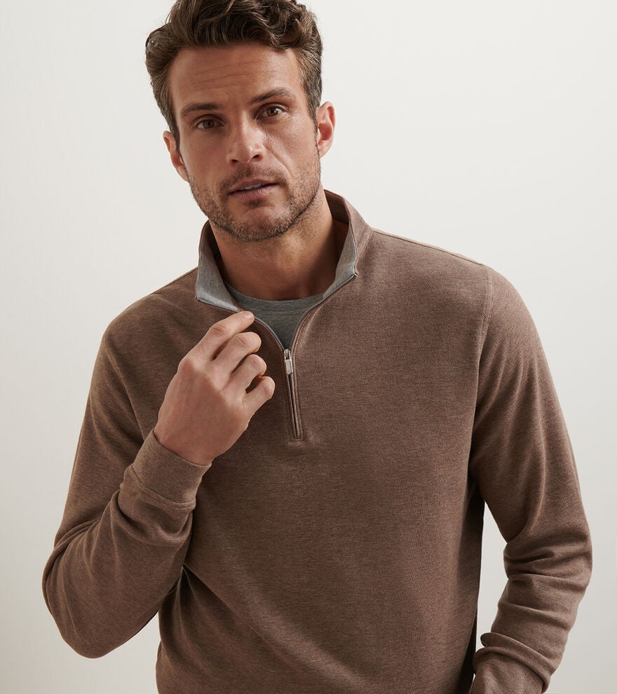  Peter Millar Crown Comfort Pullover: Poplar Brown