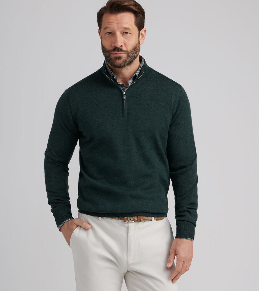  Peter Millar Autumn Crest Quarter-Zip: Nordic Pine