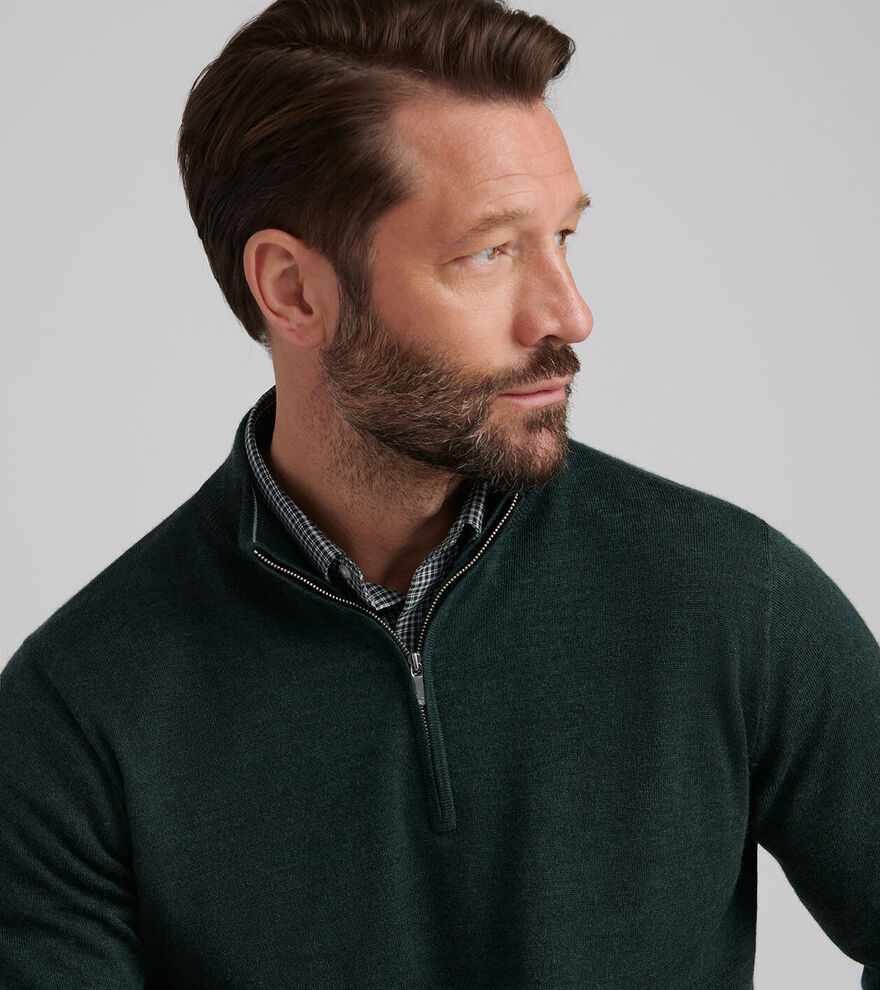  Peter Millar Autumn Crest Quarter-Zip: Nordic Pine