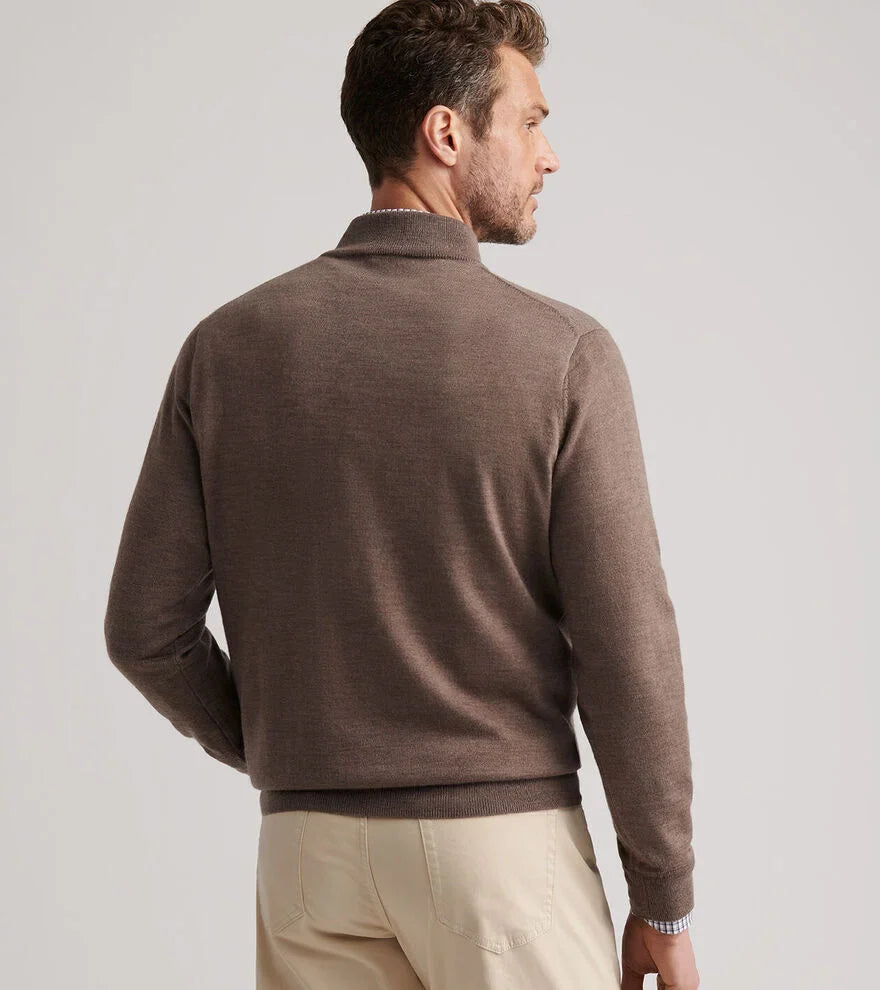  Peter Millar Autumn Crest Quarter-Zip: Poplar Brown