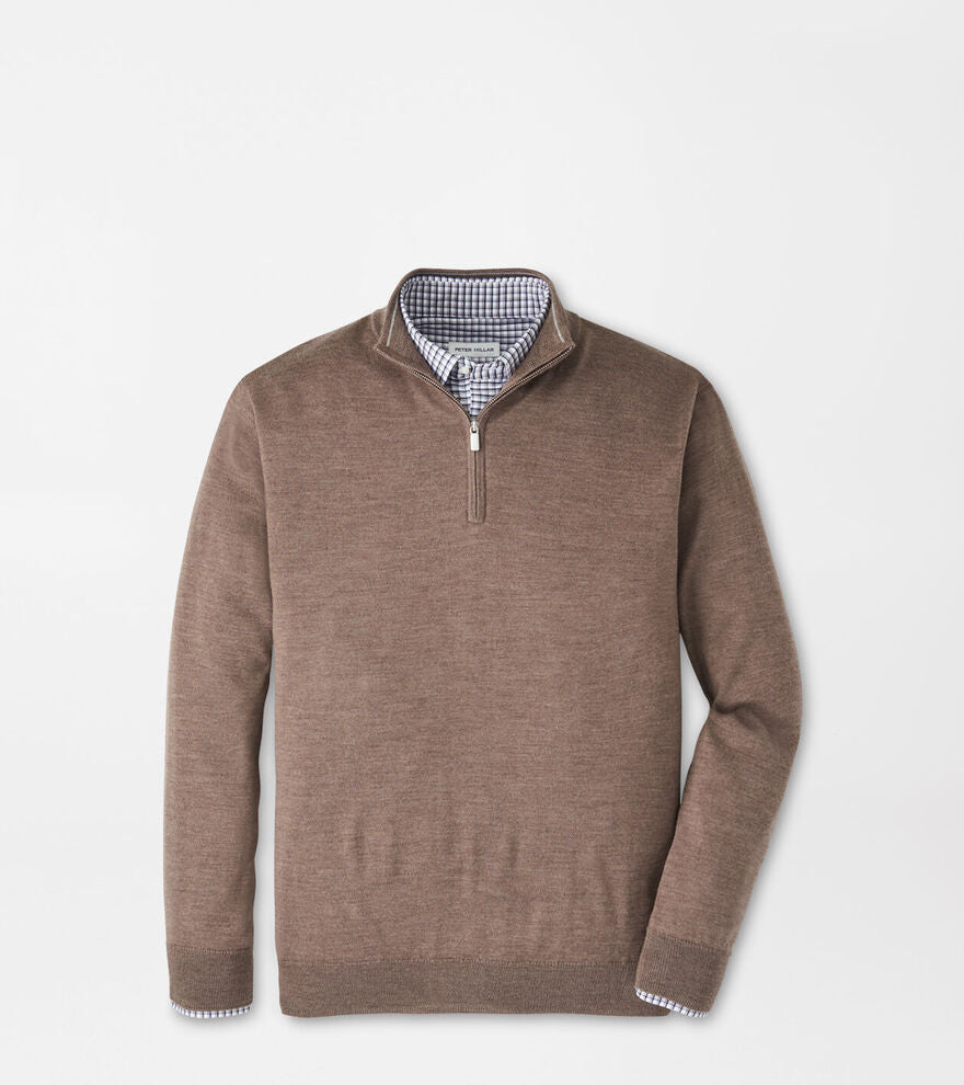  Peter Millar Autumn Crest Quarter-Zip: Poplar Brown