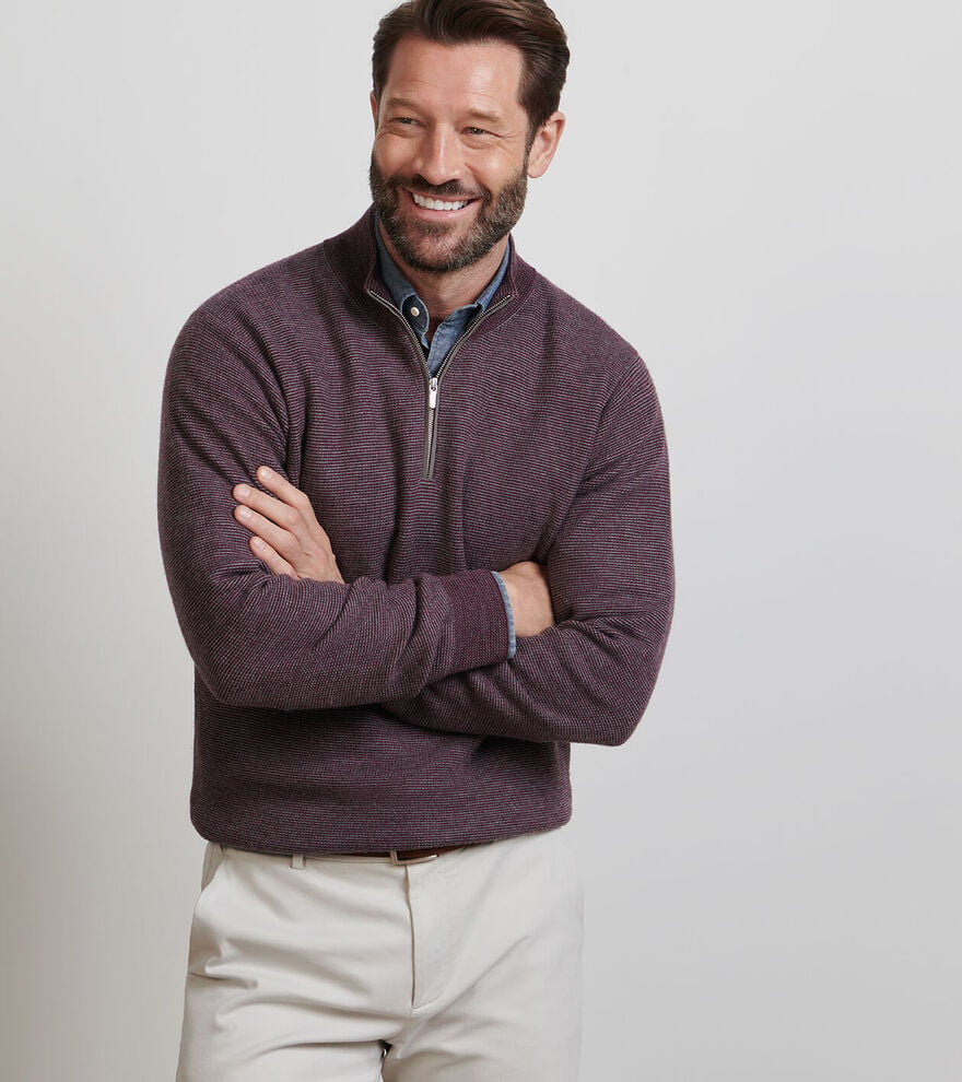  Peter Millar West Quarter-Zip Sweater: Autumn Foliage